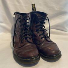 redish brown Doc martins