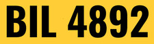 BILL   Private number plate, cherished registration,  BIL4892  personal car reg.