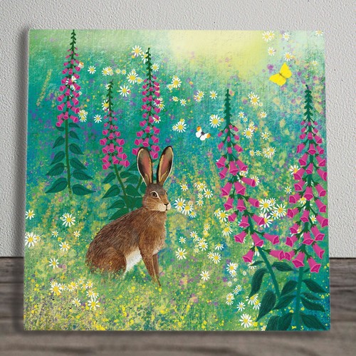 Hare foxgloves ceramic - &,