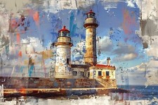 LIGHTHOUSE SEASCAPE CANVAS