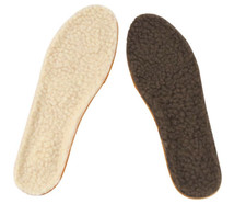 2x Winter Sheepskin Insoles Wool Fleece Inserts Cozy Fluffy Shoe Pads -Absorbing