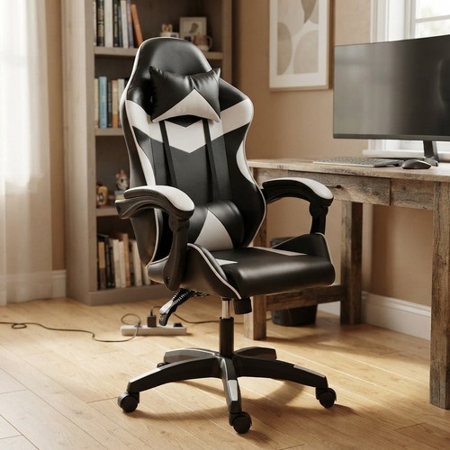 White reclining ergonomic - white,