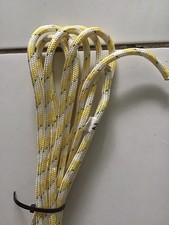 Dyneema rope size 8 mm length 6.5 metres colour -white & yellow new & unused
