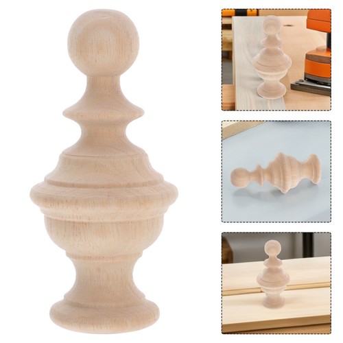 Hand carved wooden post - hand,
