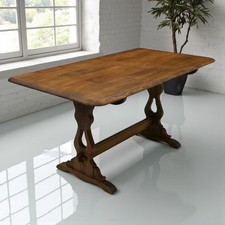 Vintage Oak Country Kitchen Table Refectory Style Refinished FREE UK Delivery