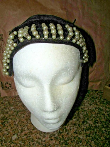 Vintage black velvet and - black,