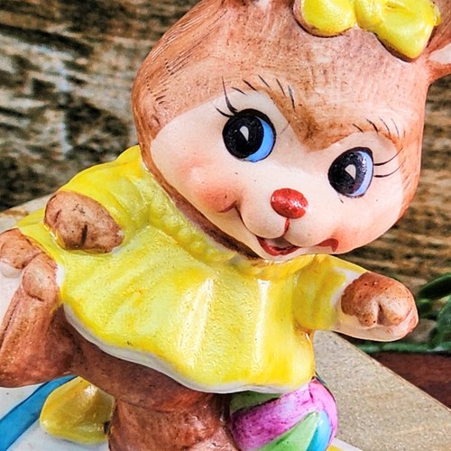 Vtg russ berrie girl rabbit - vtg,