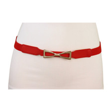Women Red Elastic Waistband