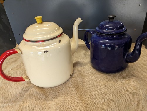 Pair vintage glider enamel - pair,