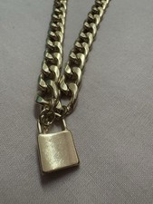 Fashion Women Silver Chain Crystal Padlock Lock Jewellery Pendant Necklace Gift