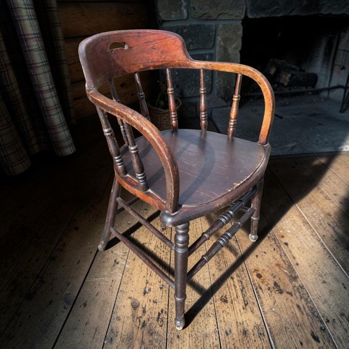 Antique oak captains chair - oak,