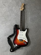Rockburn Sunburst Stratocaster Electric Guitar, Bag And Amplifier