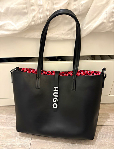 Hugo black tote bag logo - bag,