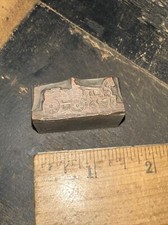 Printing Block “ Horse & Buggy “ Copper on Lead, Great Details!