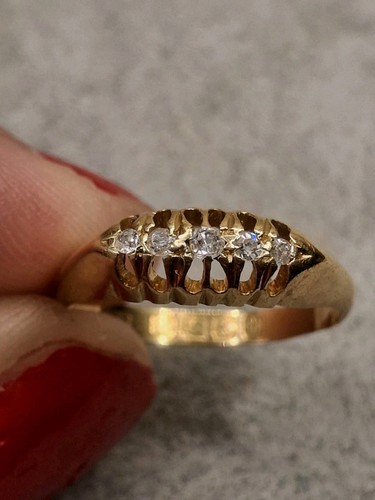 Antique 18ct gold diamond - gold,