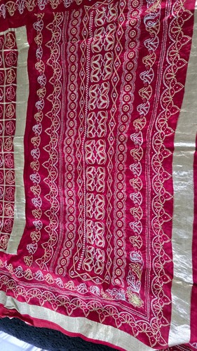 Embroidered silk saree - silk, with