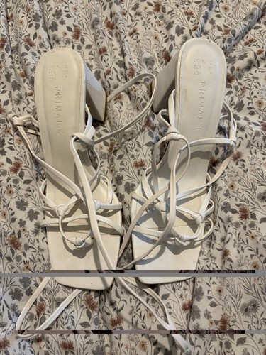 Primark white strappy - primark, block