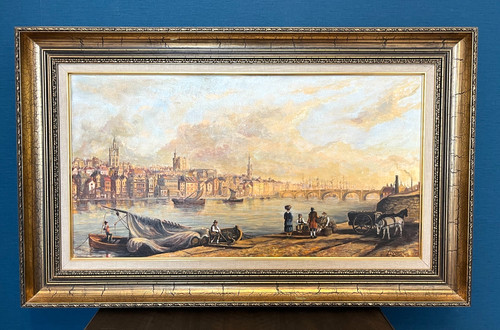 Vintage framed oil - framed,