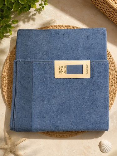 Blue cotton beach towel x - blue, 75