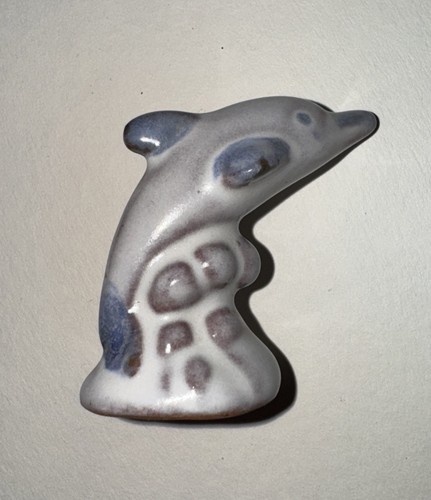 Vintage ceramic dolphin waves - vintage,