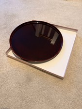 Japanese Echizen Urushi Lacquer Tray Handmade Vintage – High Gloss Red Brown