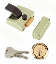 Yale 40mm Deadlocking Nightlatch Polished Brass Finish P-85-BLX-PB-40