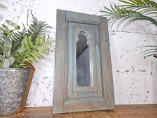 Vintage Rustic Reclaimed Indian Temple Wooden Bathroom Hallway Wall Mirror