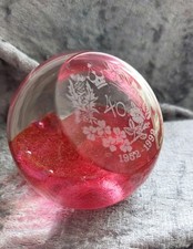 Caithness Glass Paperweight QEII Ruby Jubilee 1992. L/E 2000