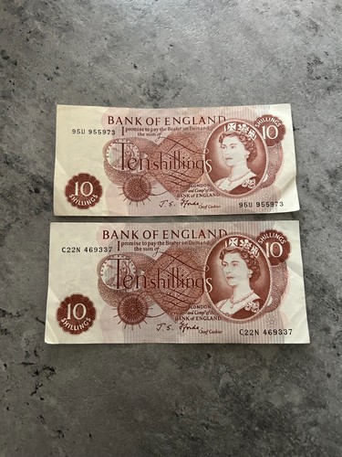 Two ten shillings bank - two,