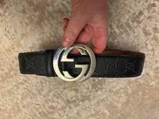 Authentic  Black Leather Gucci