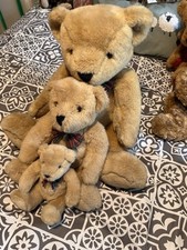 A Family Of M&S Spencer Bears: Large Bear, Medium Bear & Small Bear (all In VGC)
