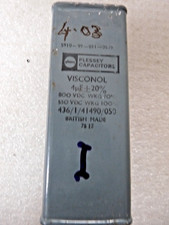 Plessey  4µF 4UF 4MFD ± 20% 800VDC  I  Visconol  Oil  Block Paper Capacitor Used