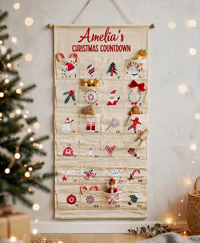 Personalised christmas fabric - personalised,