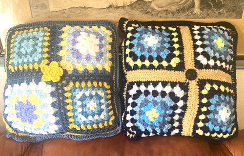Pair cushions hand made - pair, of