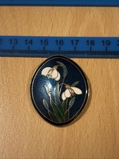 Vintage Blue Enamel Snowdrop