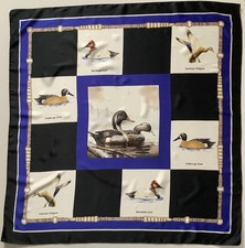 C2 A Duck Breeds Design 34 Inch Square Vintage Scarf 