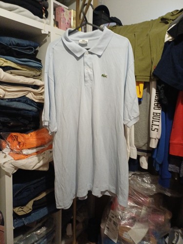 Men lacoste baby blue polo - lacoste,