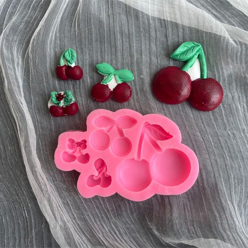Cherry silicone cake decor - silicone,