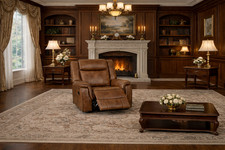 Tan Brown Leather Gel Recliner