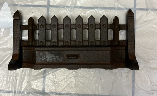 Cast iron fireplace fret guard - cast,