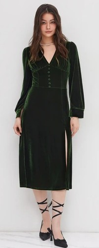 Cider green velvet - green, velour