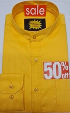 Yellow Gold Collarless Nehru