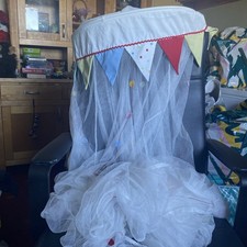 IKEA Fabler Bed /Cot Net Canopy  Circus White Multicoloured  2007 (no Fixings)