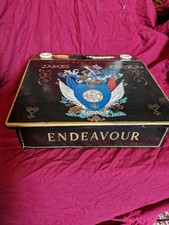 Victorian Clerks Writing slope Handpainted Coat of Arms Captain James Cook
