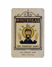 West Malling, Maidstone,  Kent - The Startled Saint Pub.  - 1949 Metal Pub Card