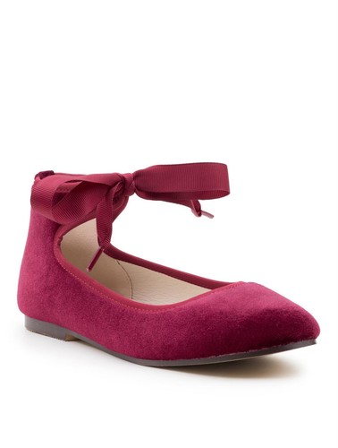 Girls burgundy velour - girls,