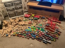 A HUGE AMOUNT JF WOODEN TRAIN