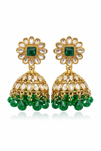 Indian kundan jhumka - indian, earrings