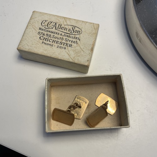 Vintage 9ct 375 - gold, cufflinks