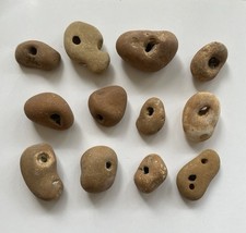 Natural brown hag stones - brown,